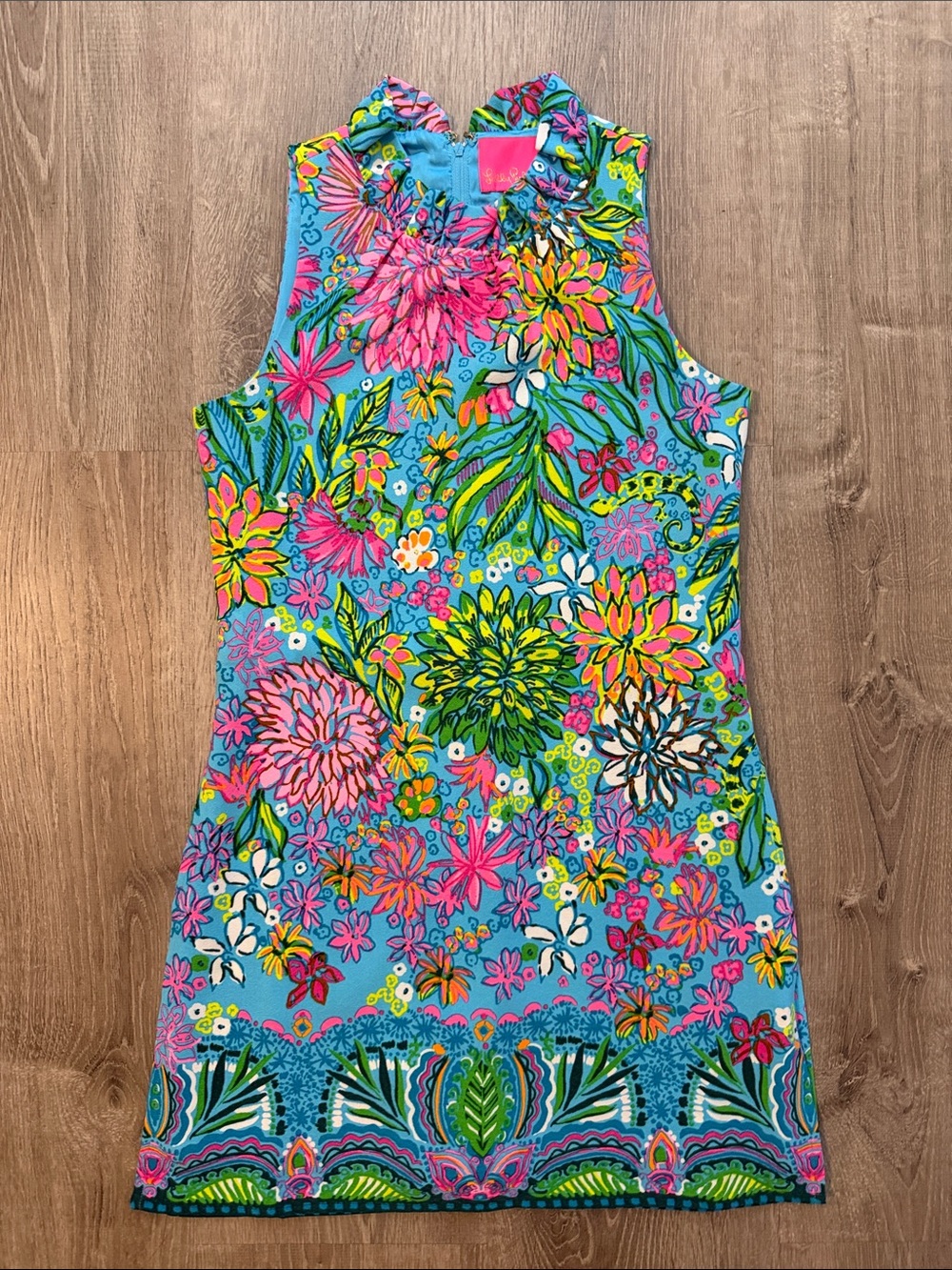 Lilly Pulitzer 0 Adalina Ruffle Romper Seabreeze Blue Floral Resortwear Dress